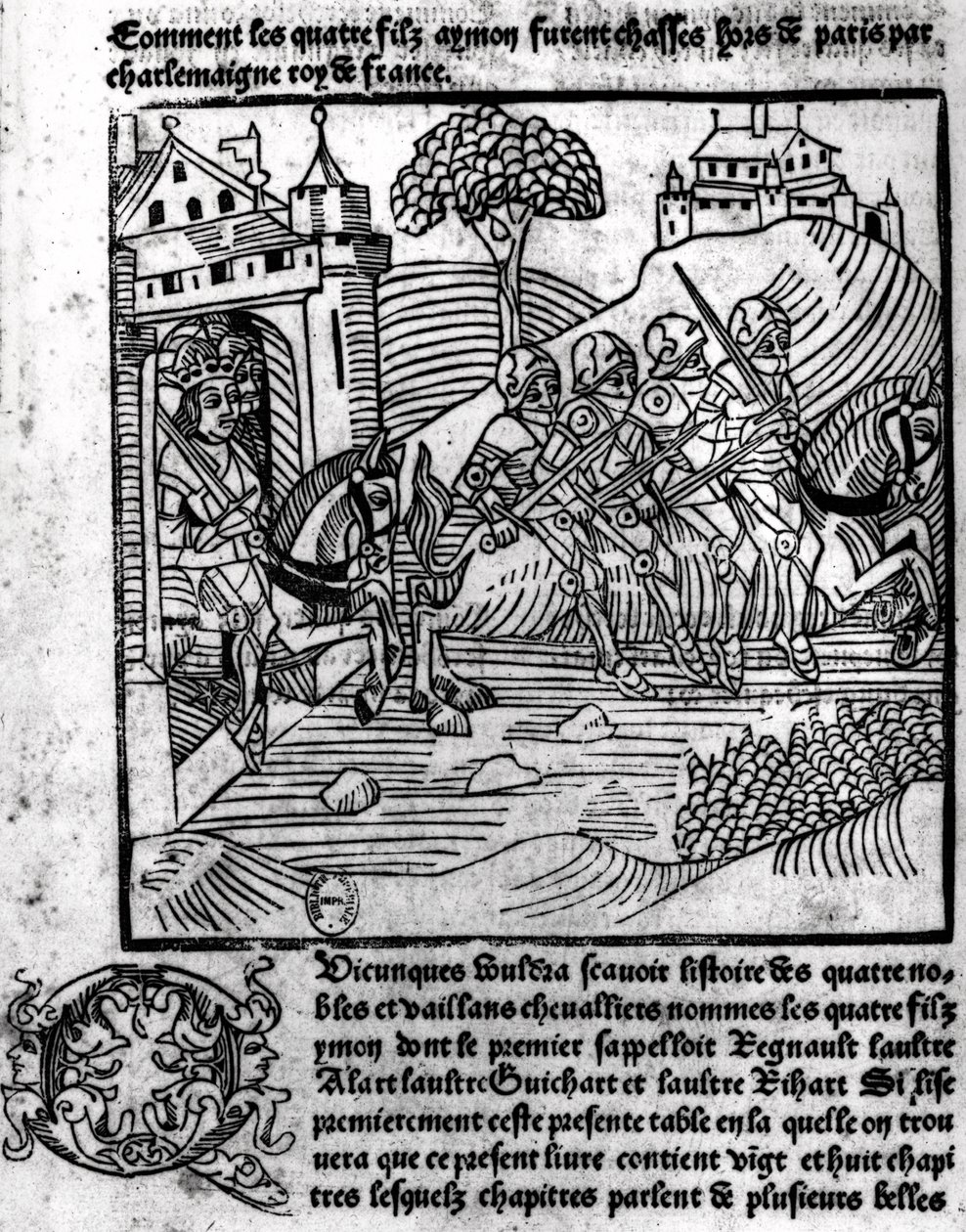 Los cuatro hijos de Aymon son perseguidos por Carlomagno, de 