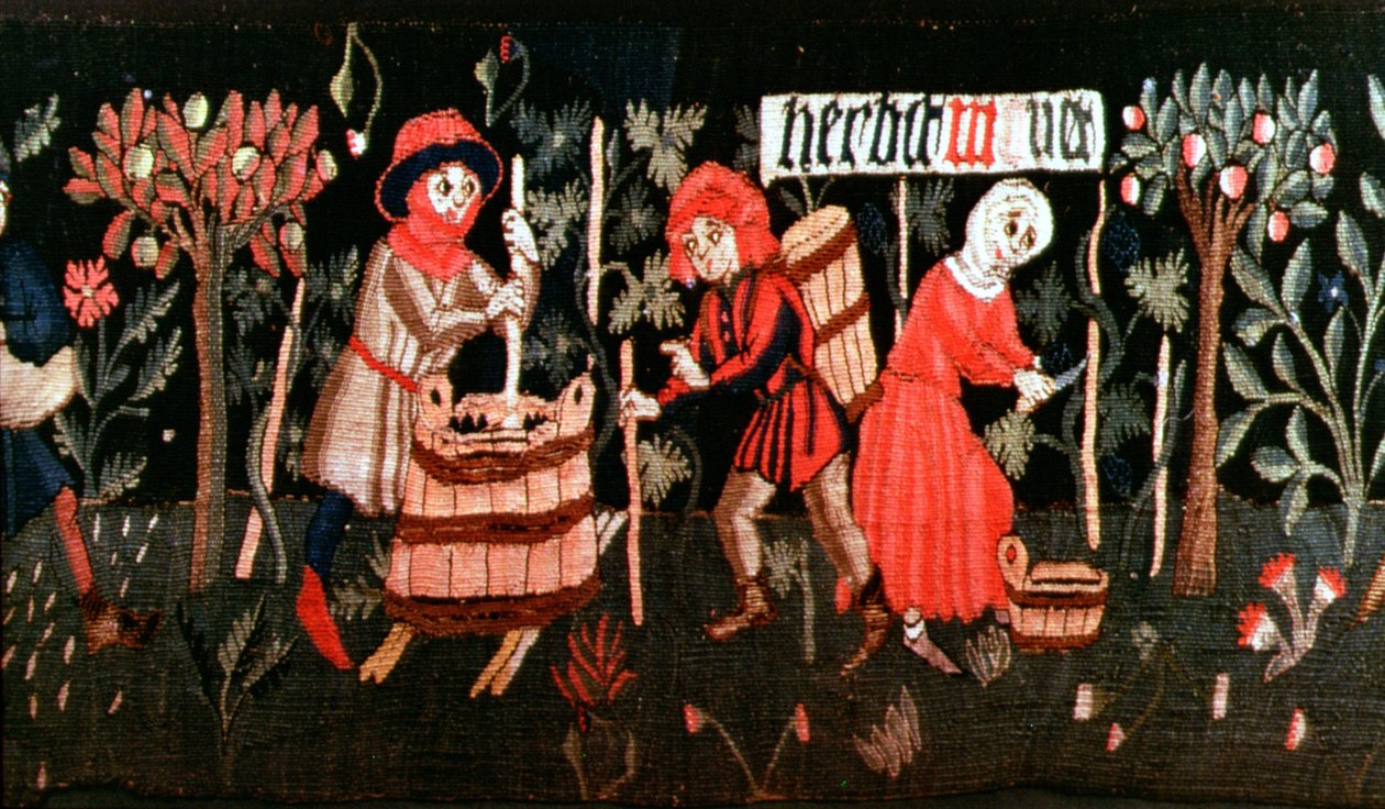 Los trabajos de los meses, de Alsacia, mediados del siglo XV de French School