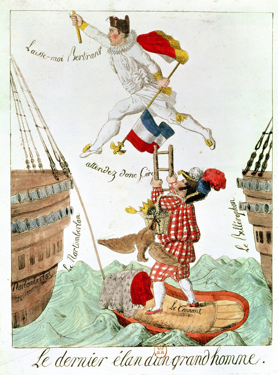 El último salto de un gran hombre, 1815 de French School