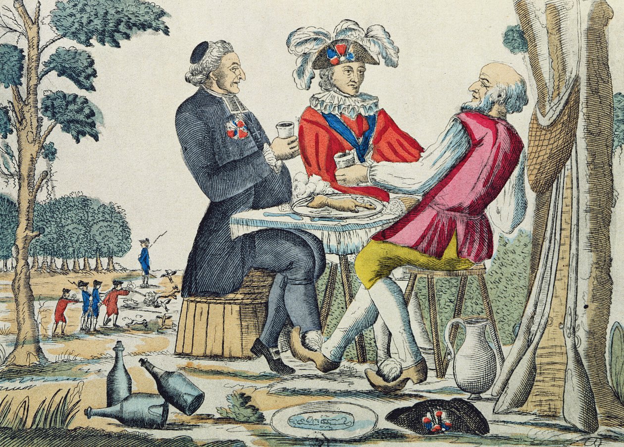 El refrigerio patriótico, reunión de los tres estados, 4 de agosto de 1789 de French School
