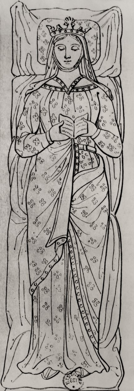 Eleanor de Aquitania recostada (c.1122-1204) (detalle) de French School