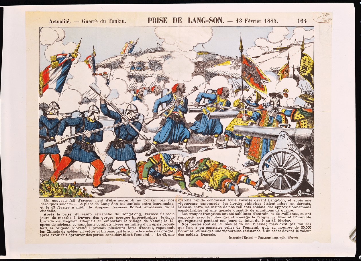 El asedio de Lang-Son, 13 de febrero de 1885 de French School