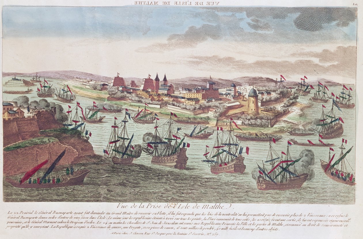 El Sitio de Malta, 12 de junio de 1798 de French School
