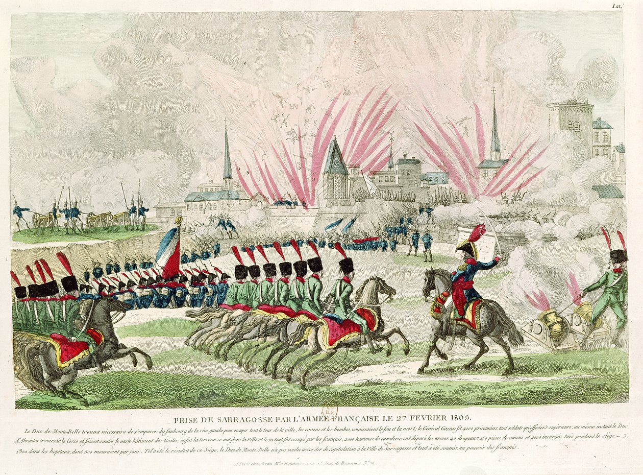 El sitio de Zaragoza por Jean Lannes (1769-1809) Duque de Montebello, 27 de febrero de 1809 de French School