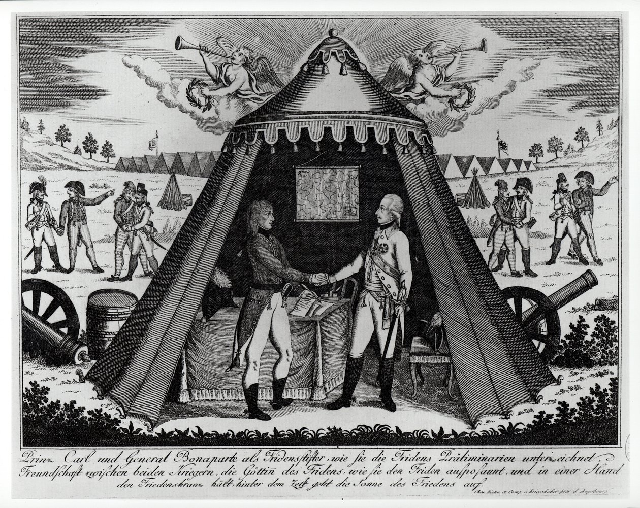 El Tratado de Campo Formio, 18 de octubre de 1797 de French School