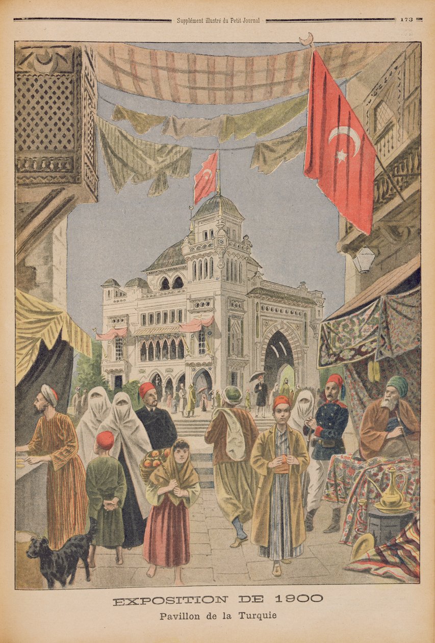 El Pabellón Turco en la Exposición Universal de 1900, París, ilustración de 