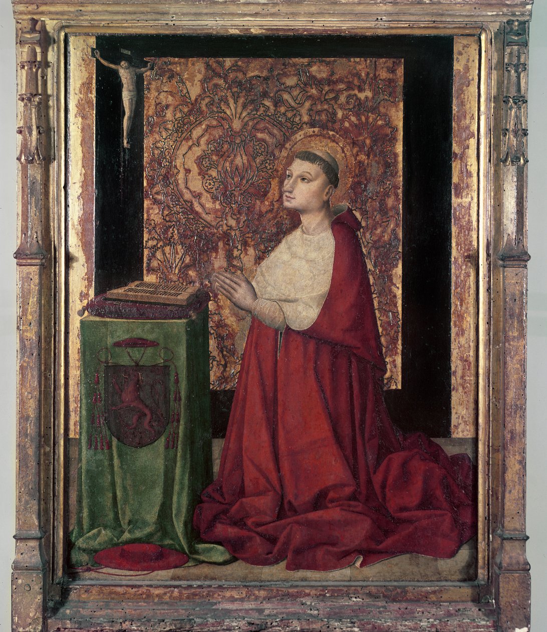 La visión de San Pedro de Luxemburgo, Escuela Provenzal, c.1470 (temple sobre tabla) de French School