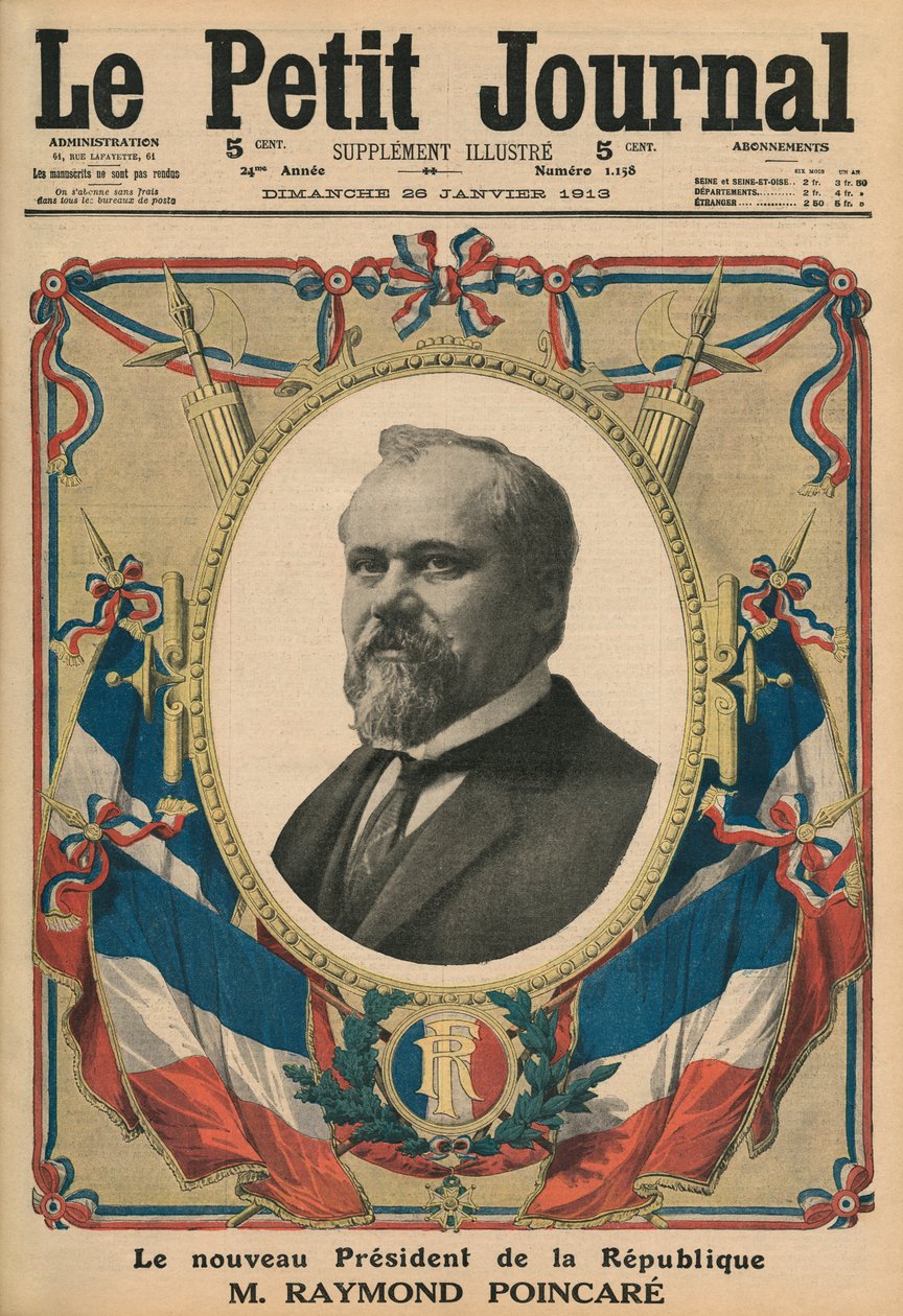 El nuevo presidente de la República Francesa, Raymond Poincare, ilustración de portada de 