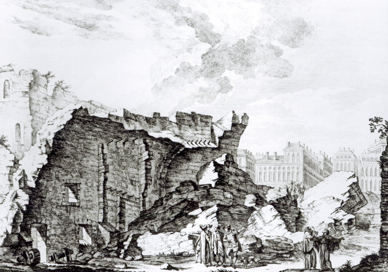 Torre de San Roque, Lisboa después del terremoto de 1755 de French School