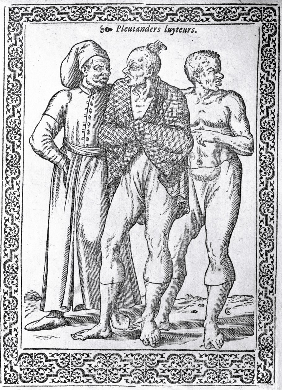 Luchadores turcos, ilustración de 