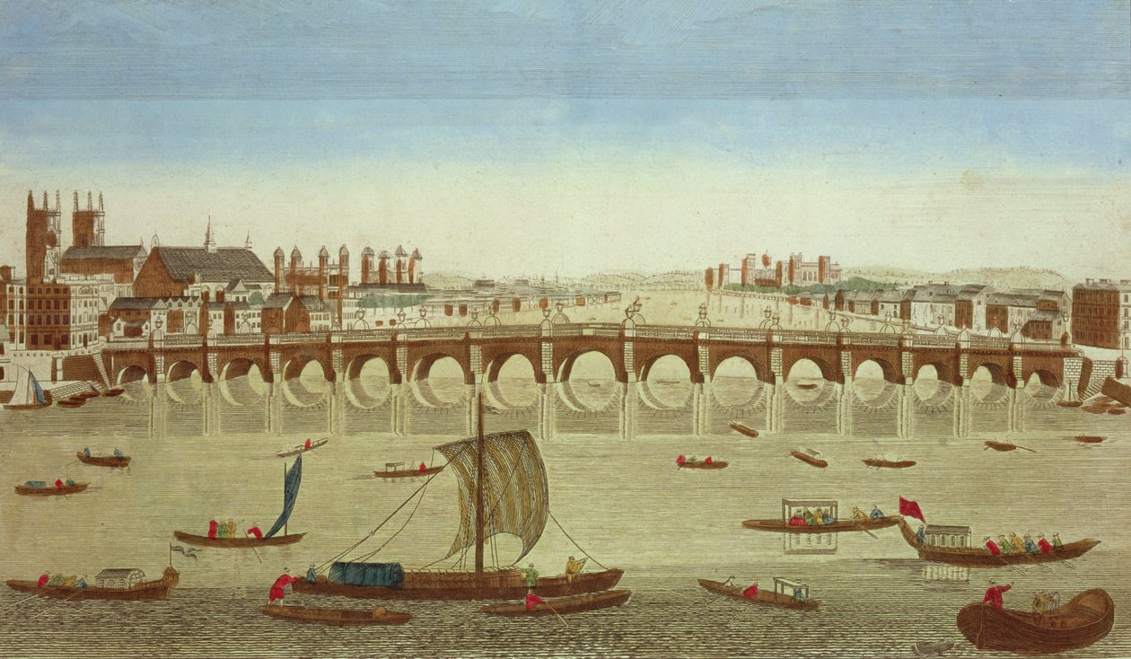 Vista del Puente de Westminster desde el Norte de French School
