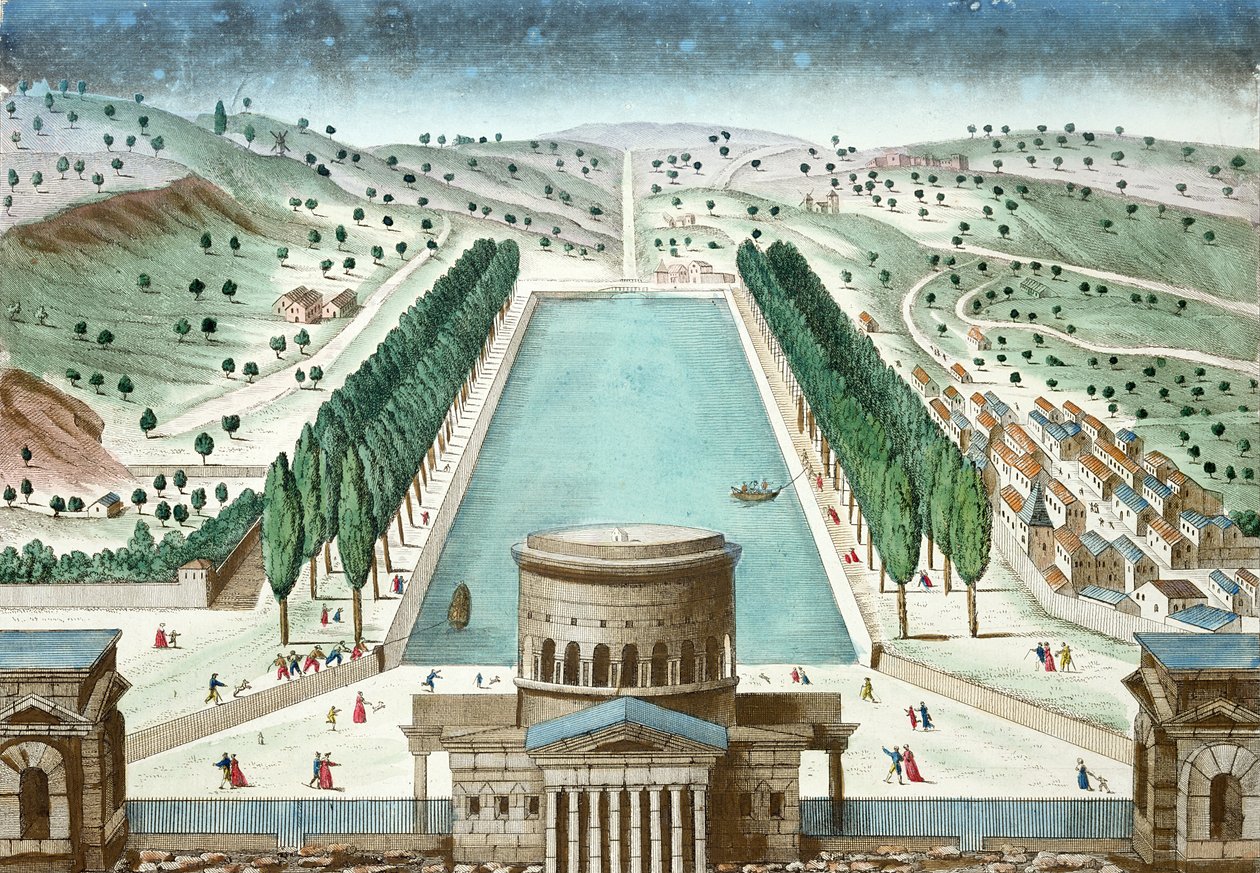 Vista de la Barrière Saint-Martin y el estanque del Canal de l