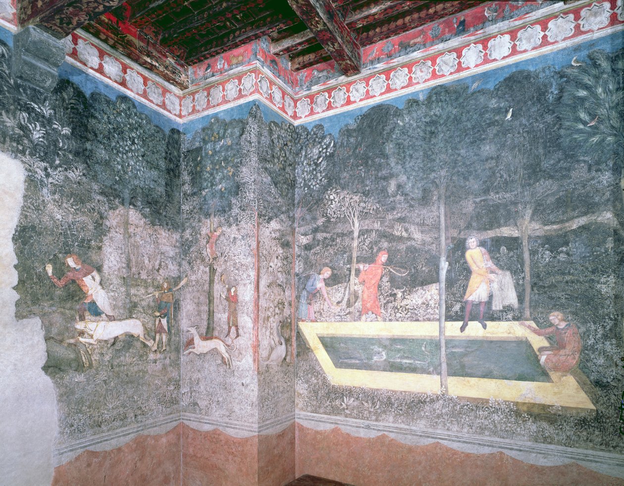 Vista de la Sala de los Ciervos de French School