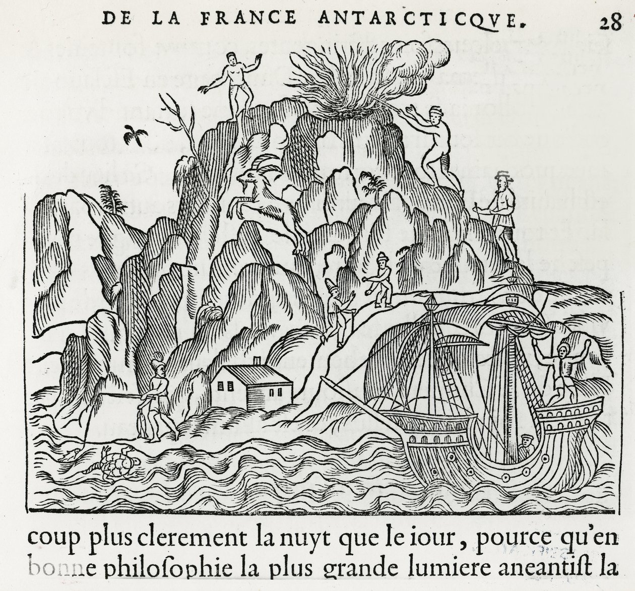 Volcán, 1558 de French School
