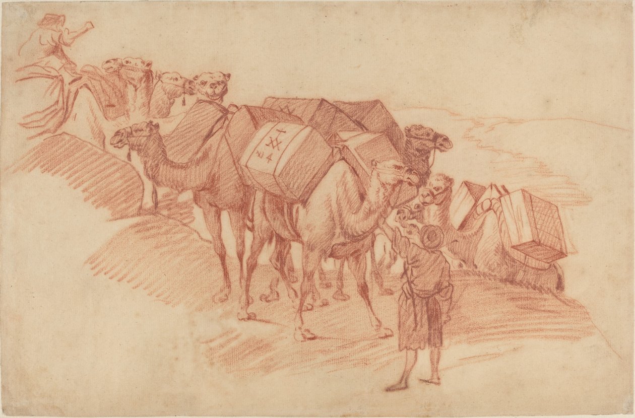 Caravana de Camellos de French 18th Century