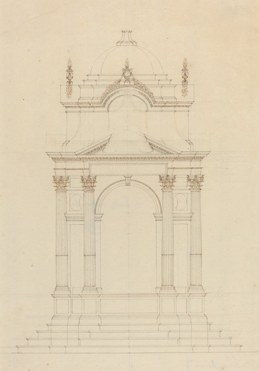 Diseño para un Baldaquino de French 18th Century