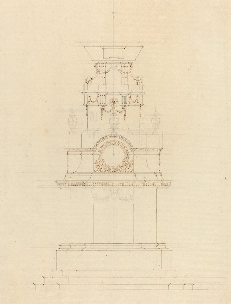 Diseño para un Catafalco de French 18th Century