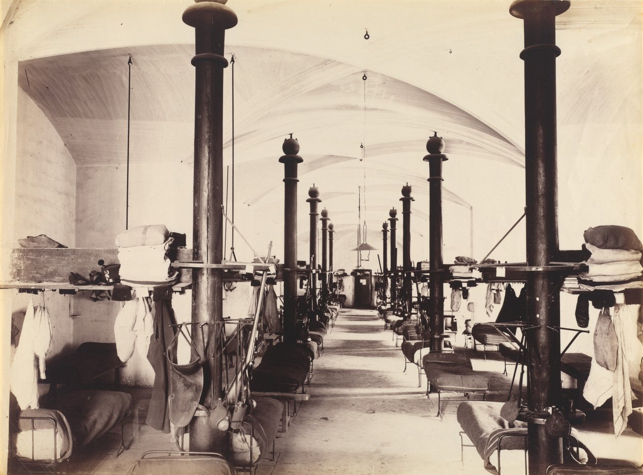 Las salas de los guardias, Palacio de los Papas, Aviñón, Francia de French 19th Century