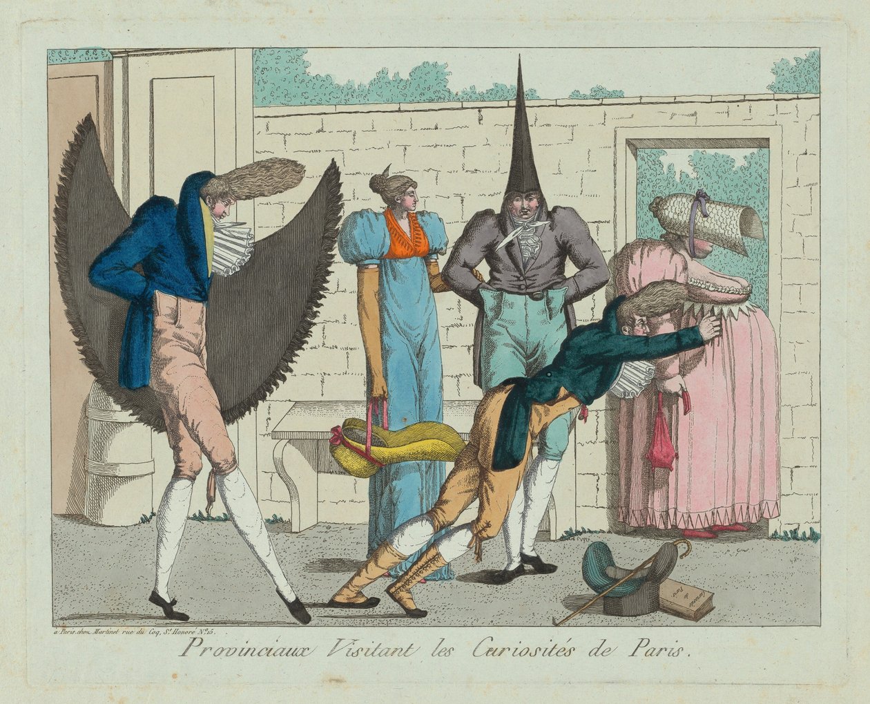 Provincianos visitando las curiosidades de París de French 19th Century