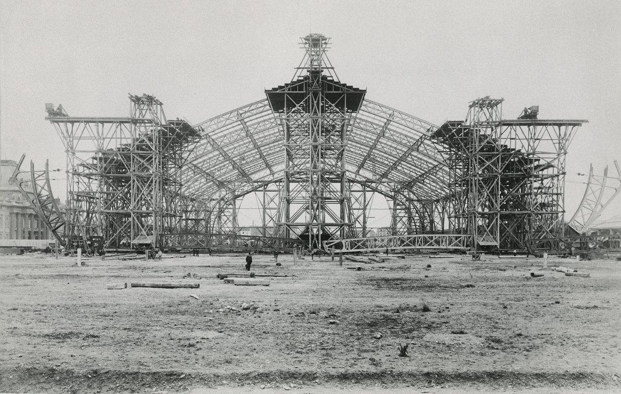 Construcción de la Galería de las Máquinas para la Exposición Universal de 1889 de French Photographer