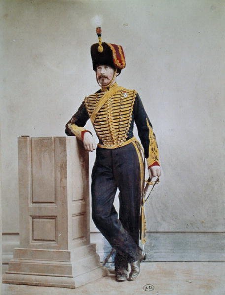 Soldado francés en la época del Segundo Imperio (foto en color) de French Photographer