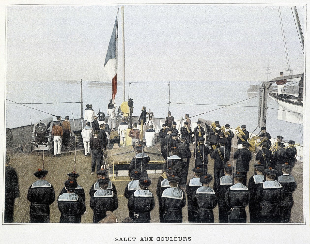 Marina francesa, finales del siglo XIX: saludo a los colores de French Photographer