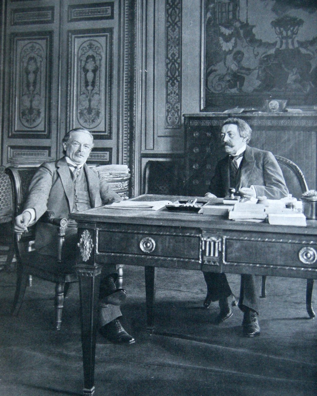 Lloyd George y Aristide Briand, 1916 de French Photographer