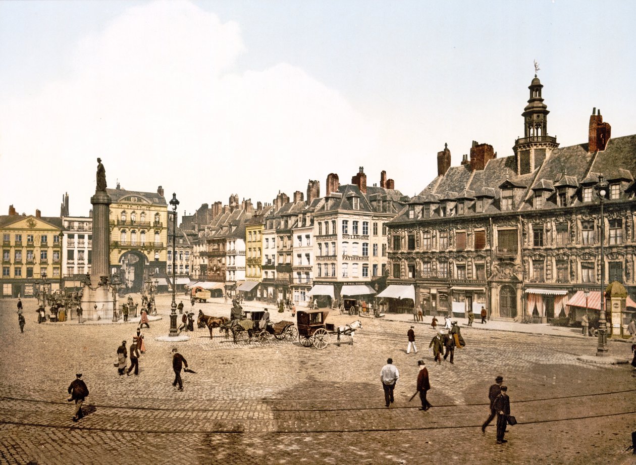 Place du Général de Gaulle, Lille, 1890-1900 de French Photographer