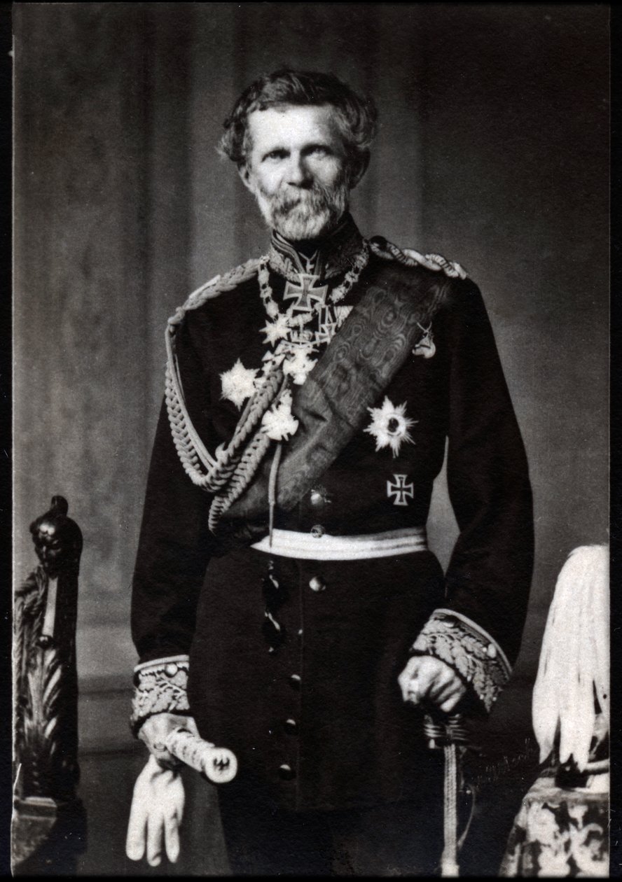 Retrato de Edwin Freiherr von Manteuffel (barón von Manteuffel) (1809-1895), Mariscal de Campo alemán de French Photographer