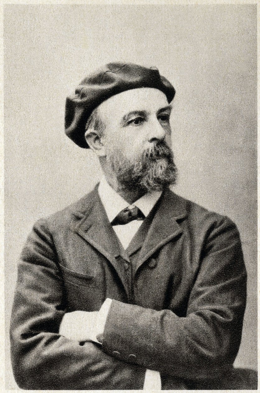 Retrato de Odilon Redon (1840-1916), pintor francés. Fotografía de French Photographer
