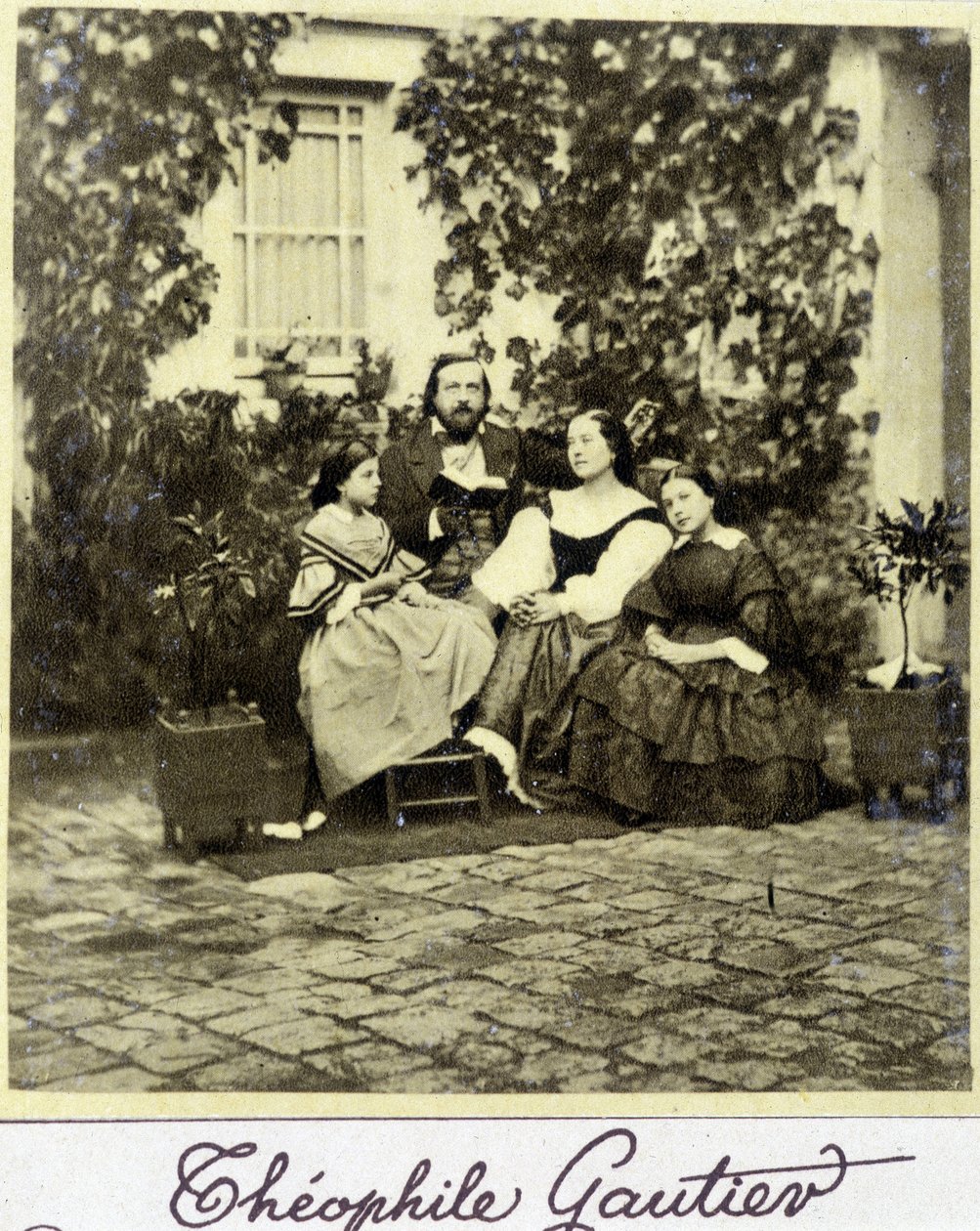 Retrato de Théophile Gautier (1811 - 1872) en familia de French Photographer