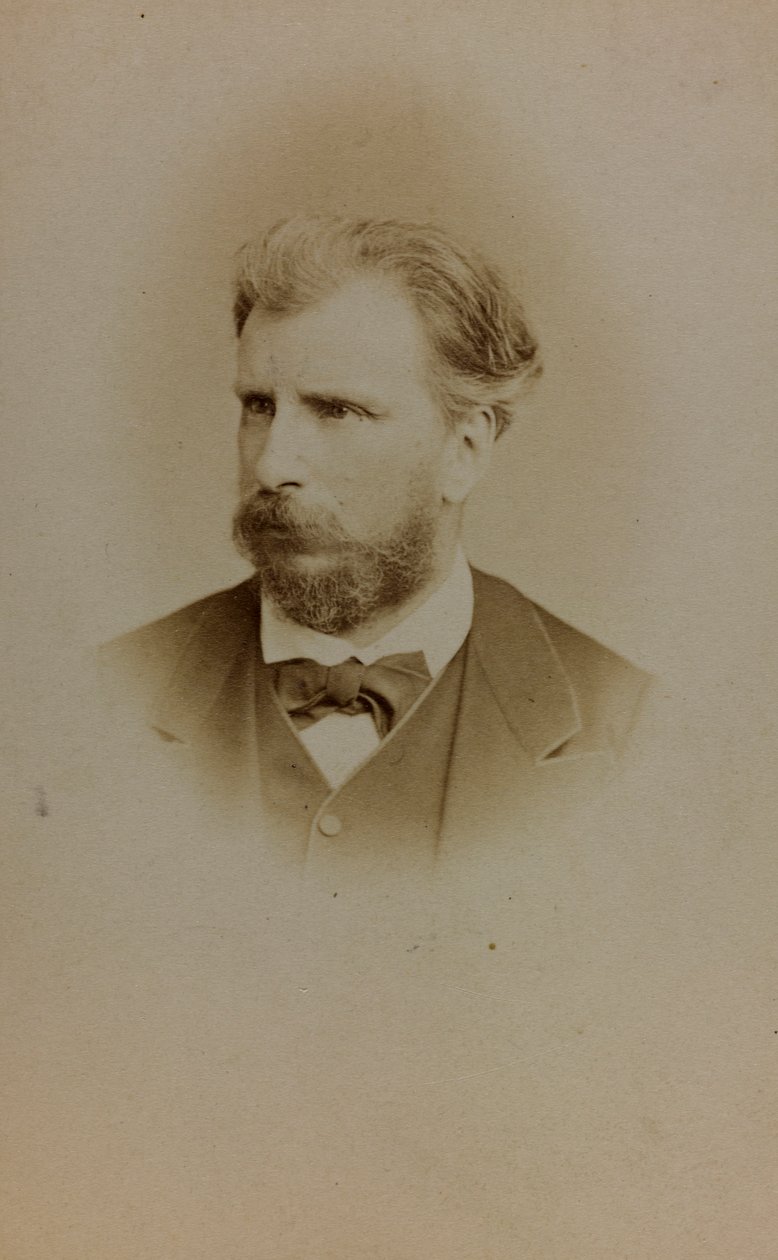 Retrato de William Bouguereau, pintor francés; carte de visite (foto en b/n) de French Photographer