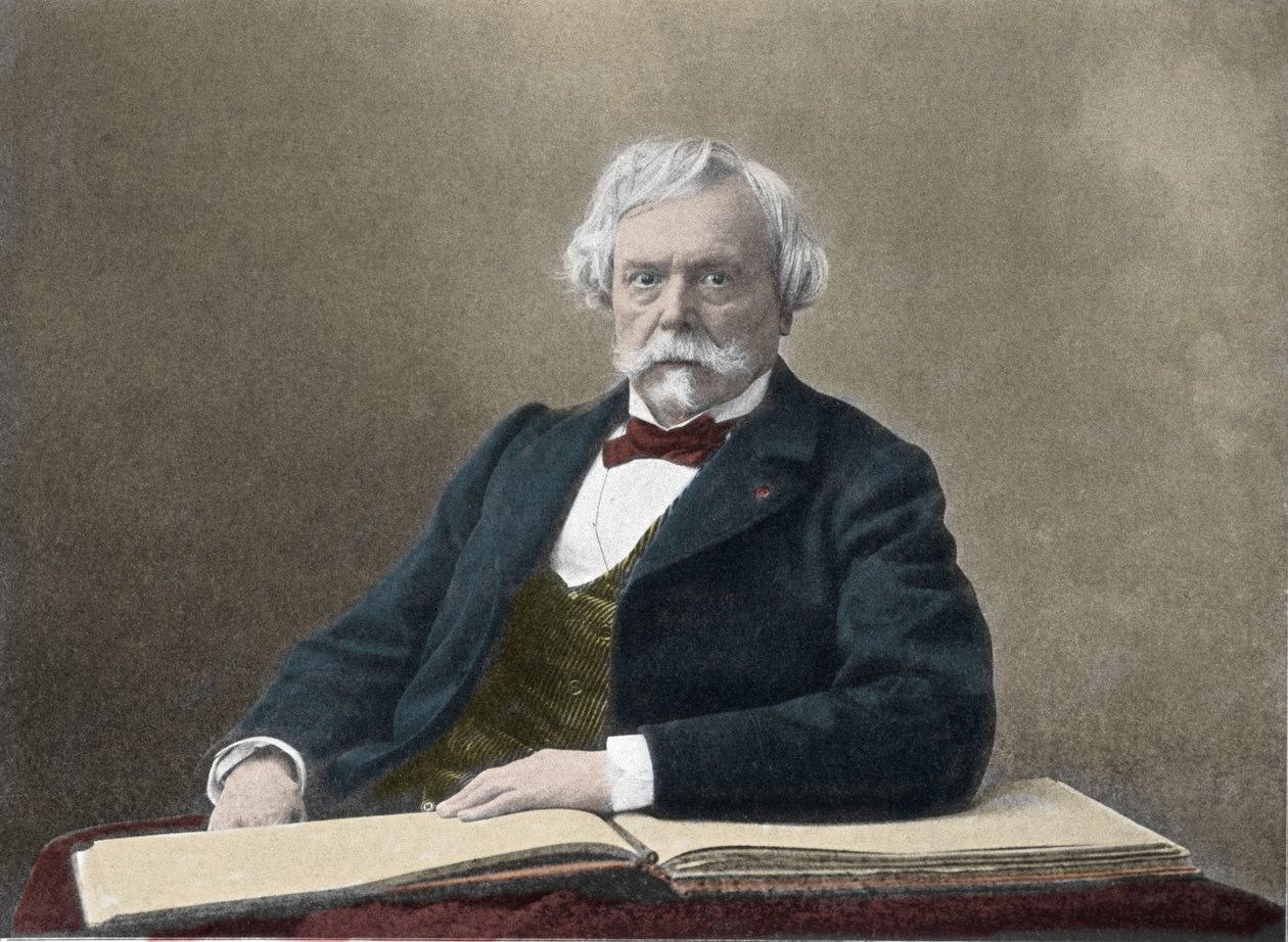 Retrato del escritor Edmond de Goncourt (1822-1896) Fotografía de finales del siglo XIX de French Photographer