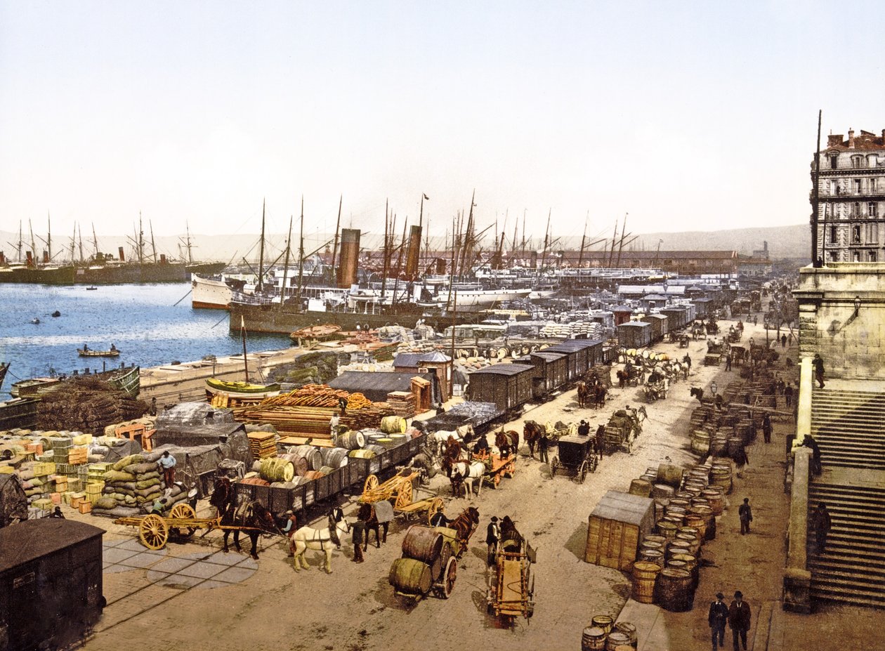 Quai de la Joliette, Marsella, Francia, pub. 1890-1900 de French Photographer