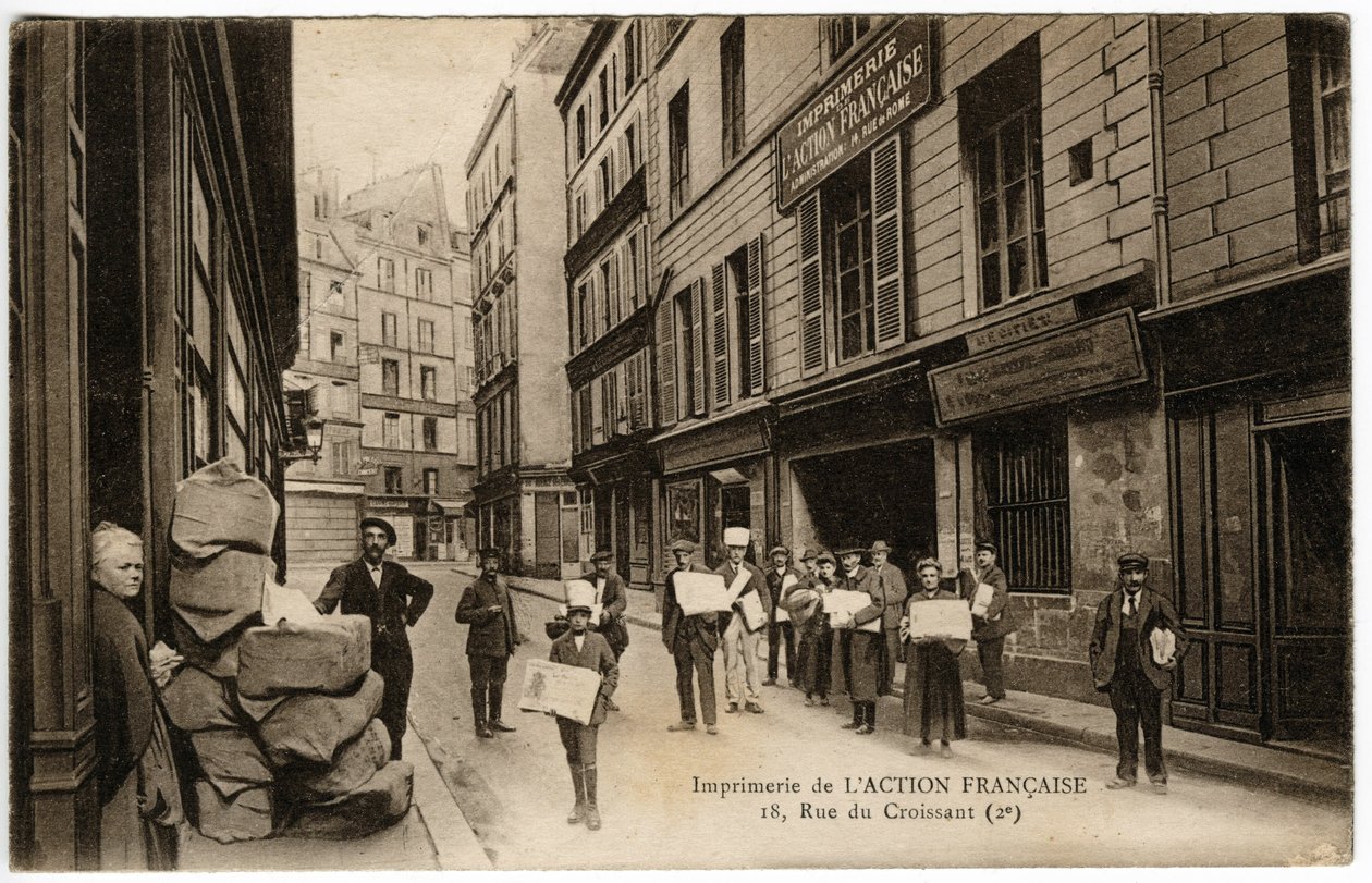 La liberación de los vendedores de periódicos de la imprenta Action Francaise de French Photographer