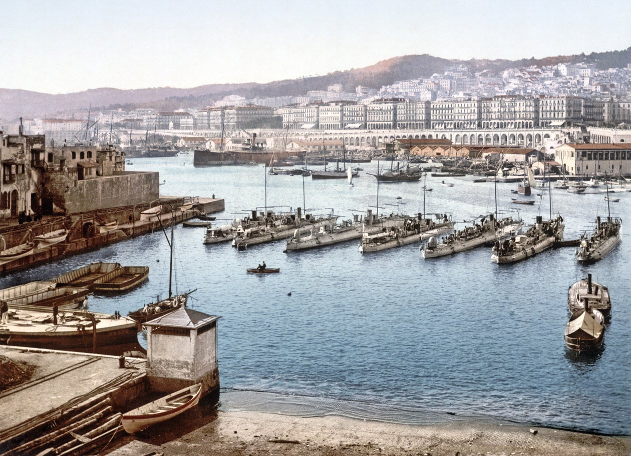 Vista del puerto de Argel desde el Almirantazgo de French Photographer
