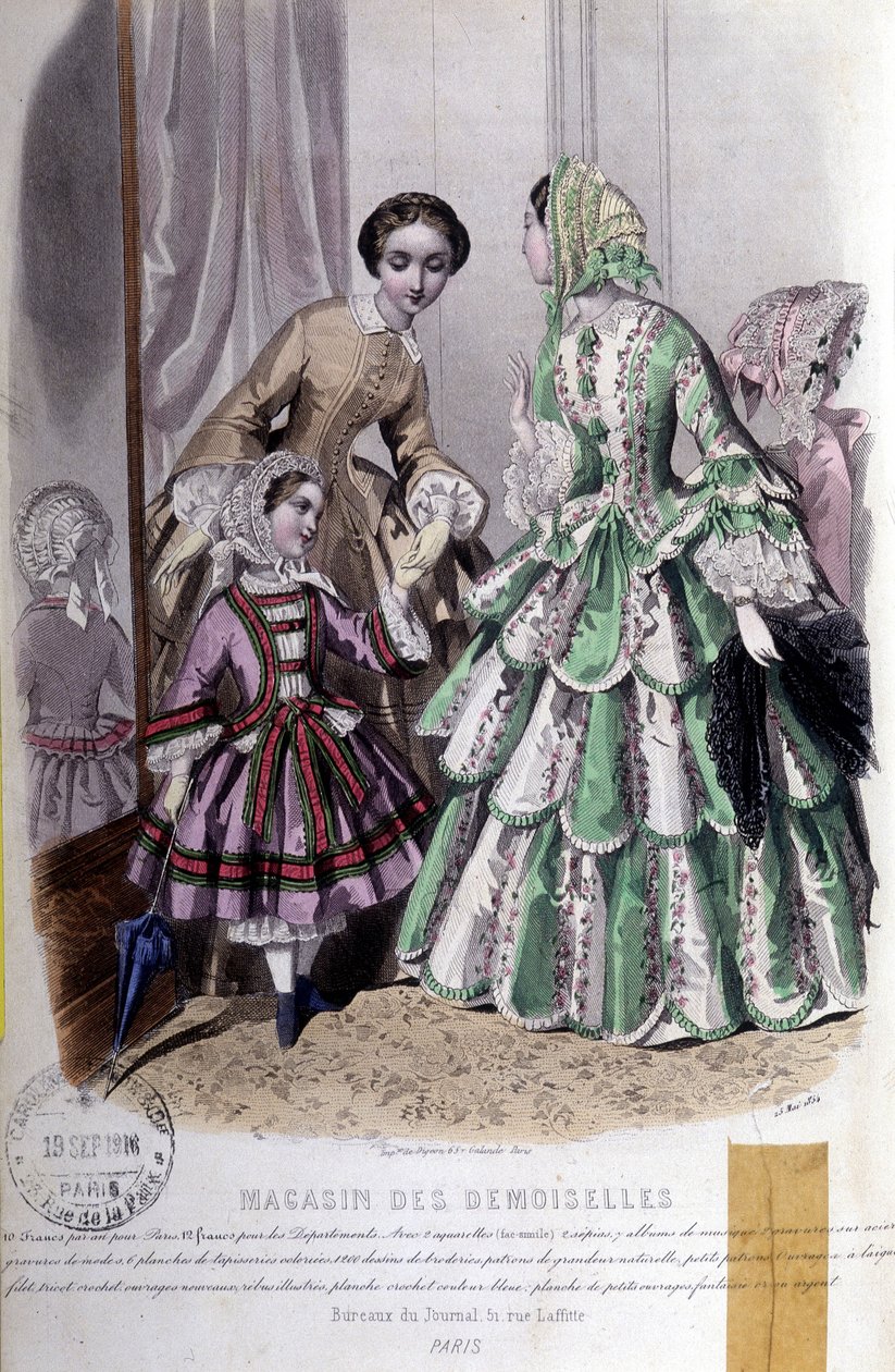 2 mujeres y una niña: Moda - en “Magazine des damoiselles”, 25 de mayo de French School