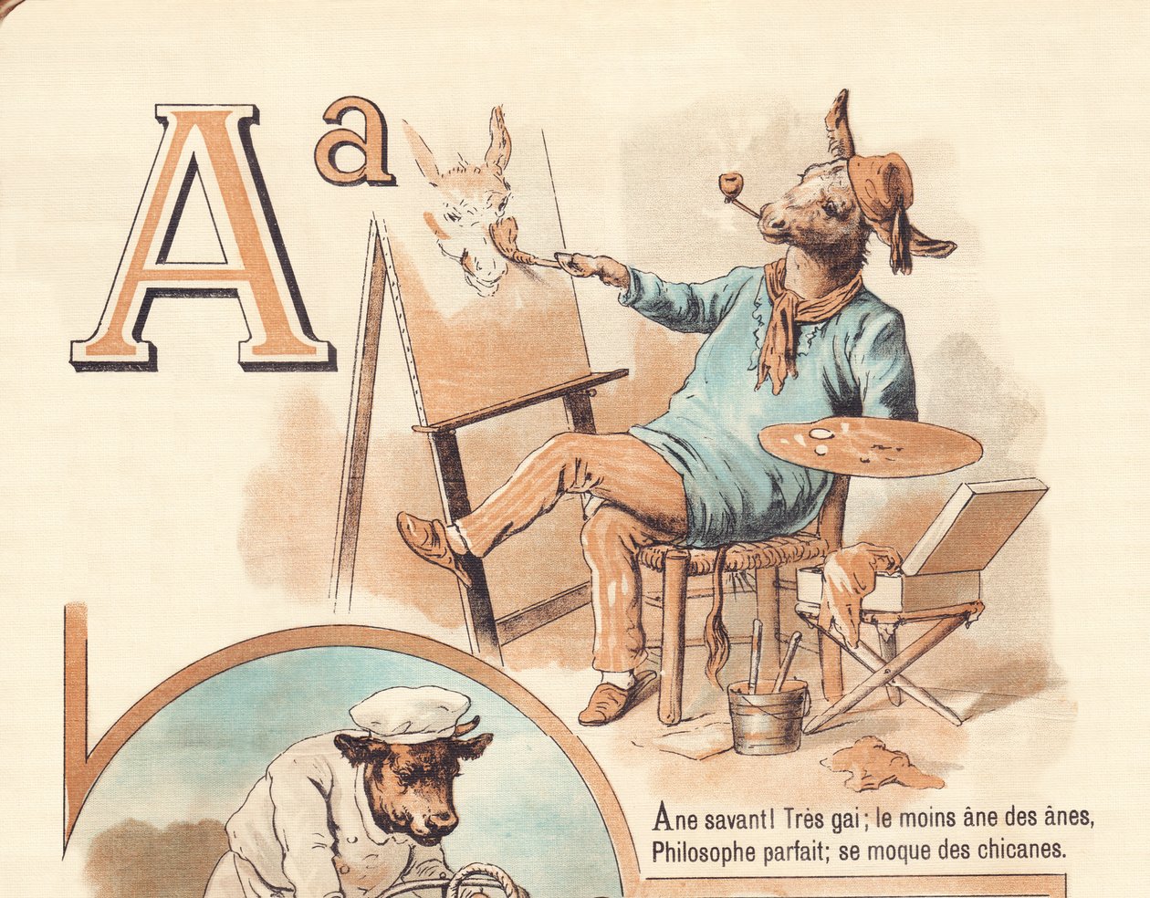 A: ¡Científico asno! Muy alegre; el menor ano, el perfecto filósofo, se burla de las disputas de French School