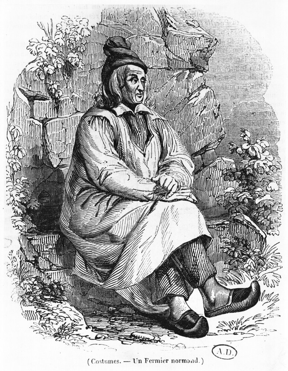 Un granjero de Normandía, c.1840 de French School