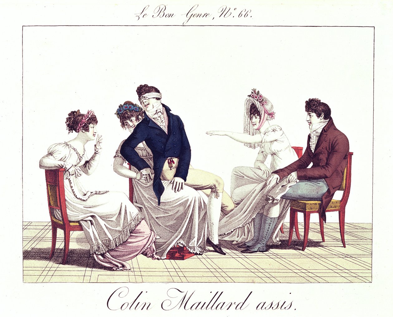 Un juego de Colin-Maillard (La gallina ciega), c.1810-20 de French School