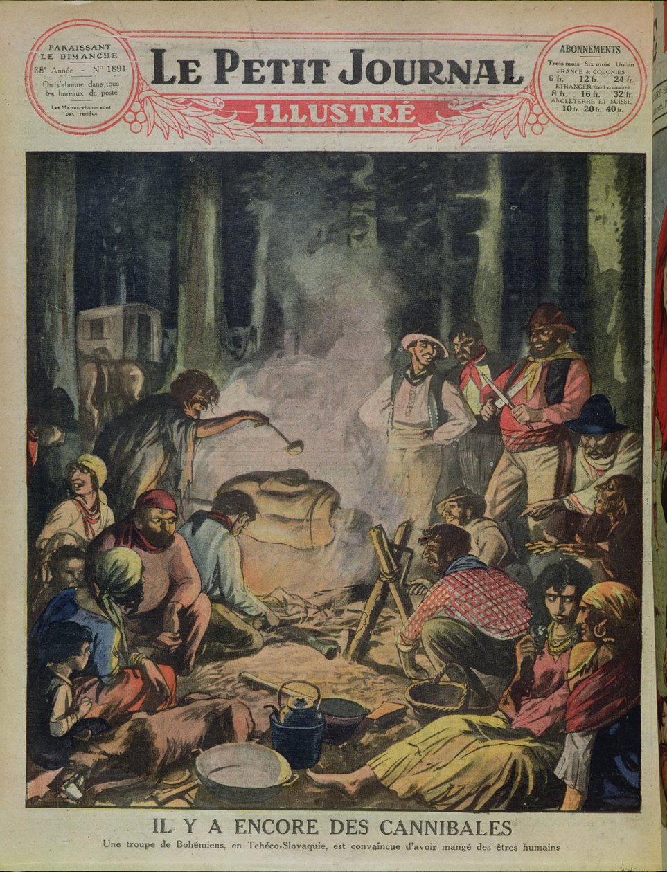 Un Grupo de Gitanos Caníbales en Checoslovaquia, de Le Petit Journal, 1927 de French School