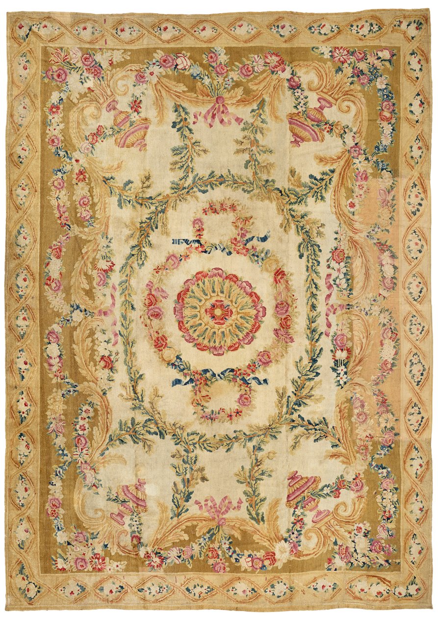 Alfombra de pelo de Aubusson Luis XVI, Francia, finales del siglo XVIII (textil) de French School