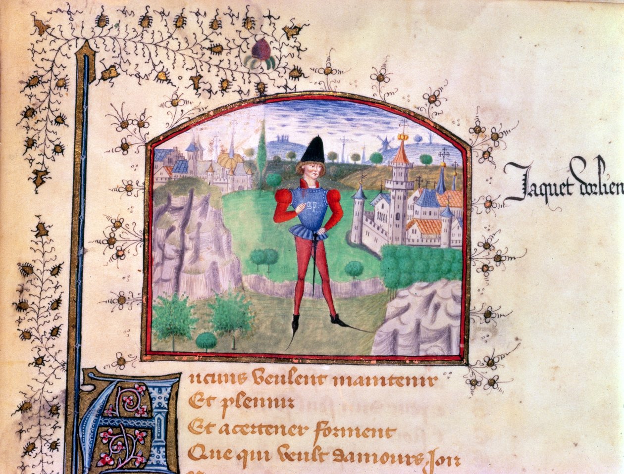 Un trovador, del Livre des Cent Ballades de Jean Le Seneschal de French School