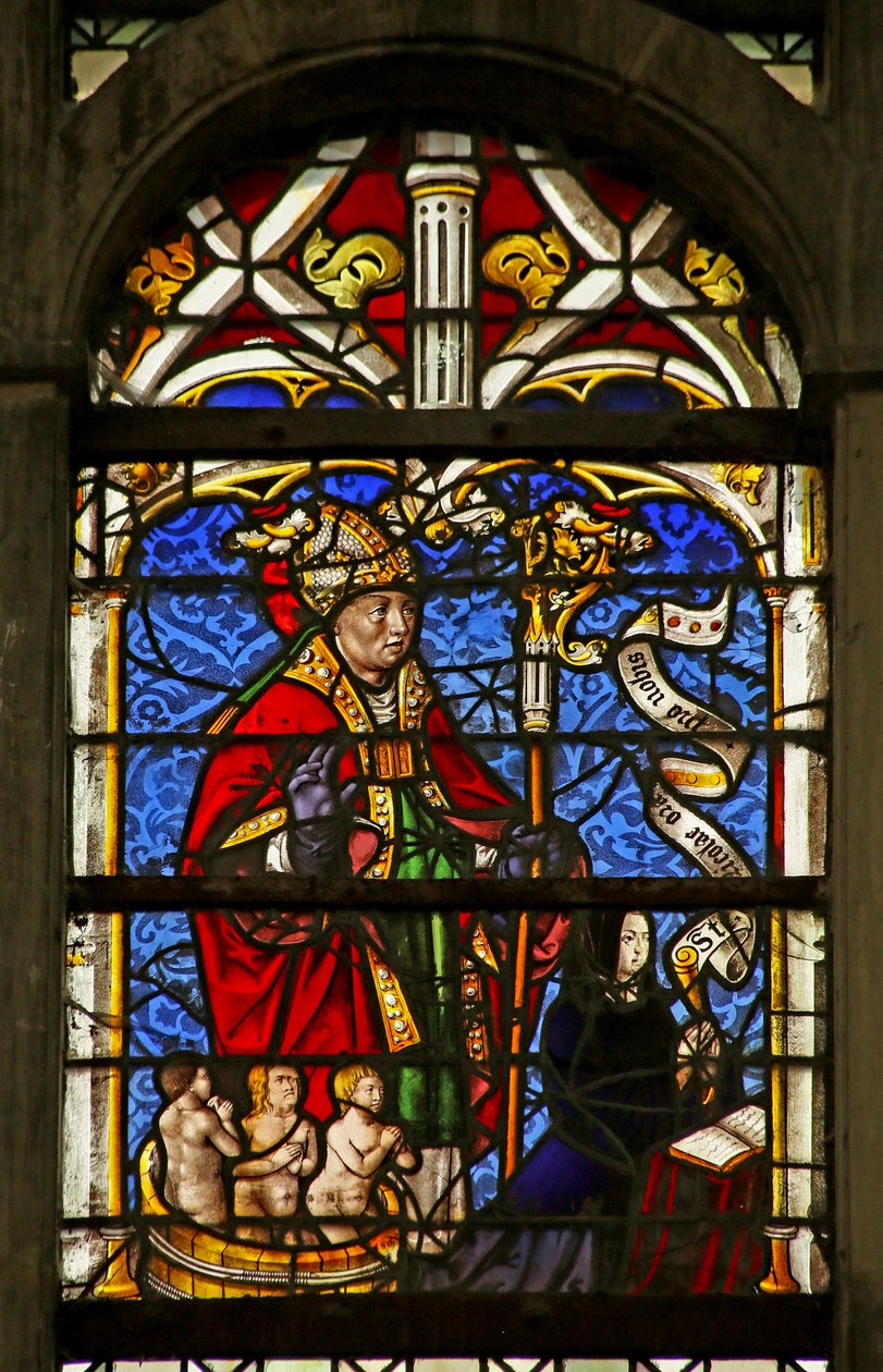 La esposa de un donante con San Nicolás de French School
