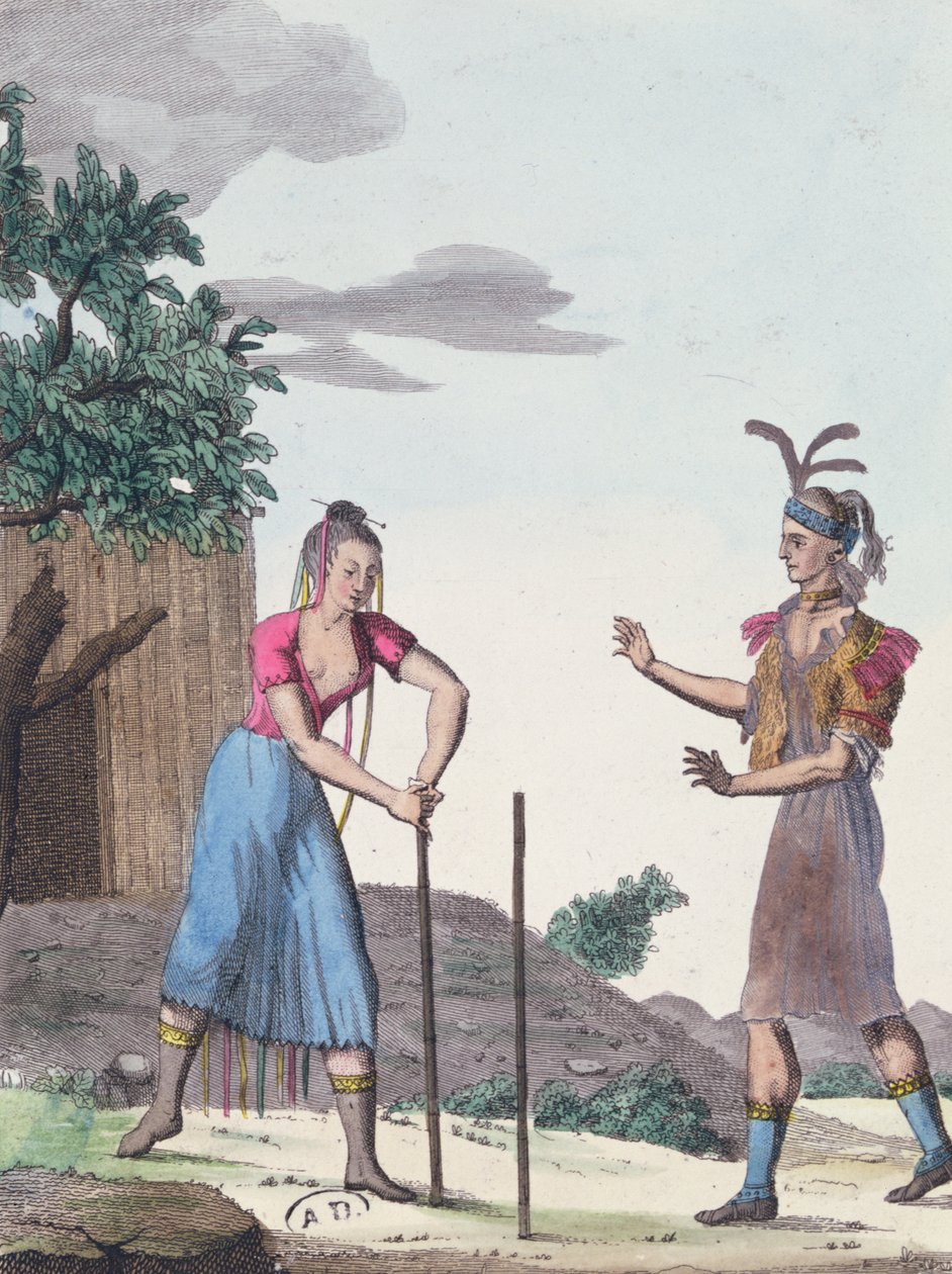 Una ceremonia de matrimonio con los indios Creek, c.1811 de French School