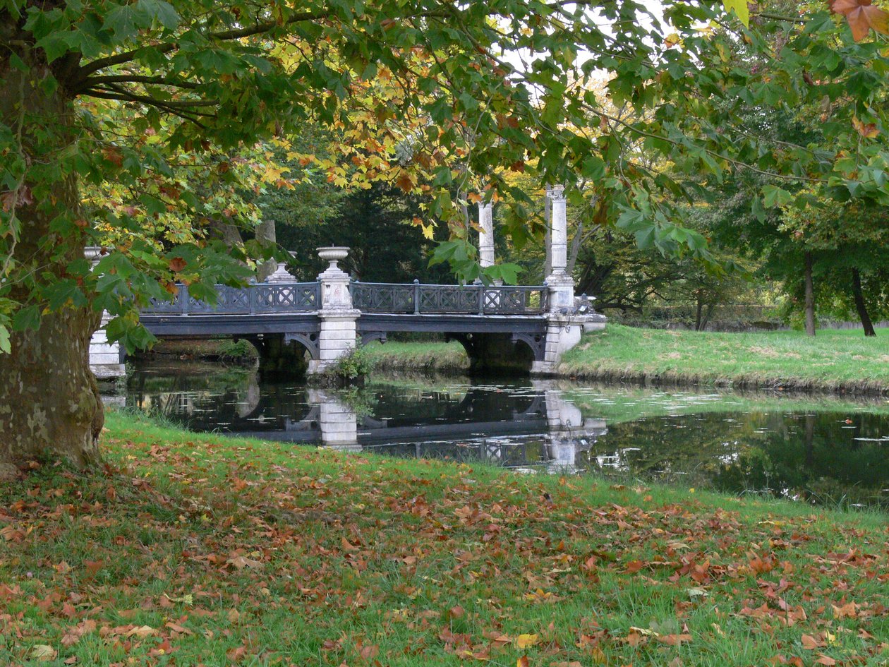 Vista del puente de los Jardines Ingleses, Le Pont des Grandes Hommes de French School