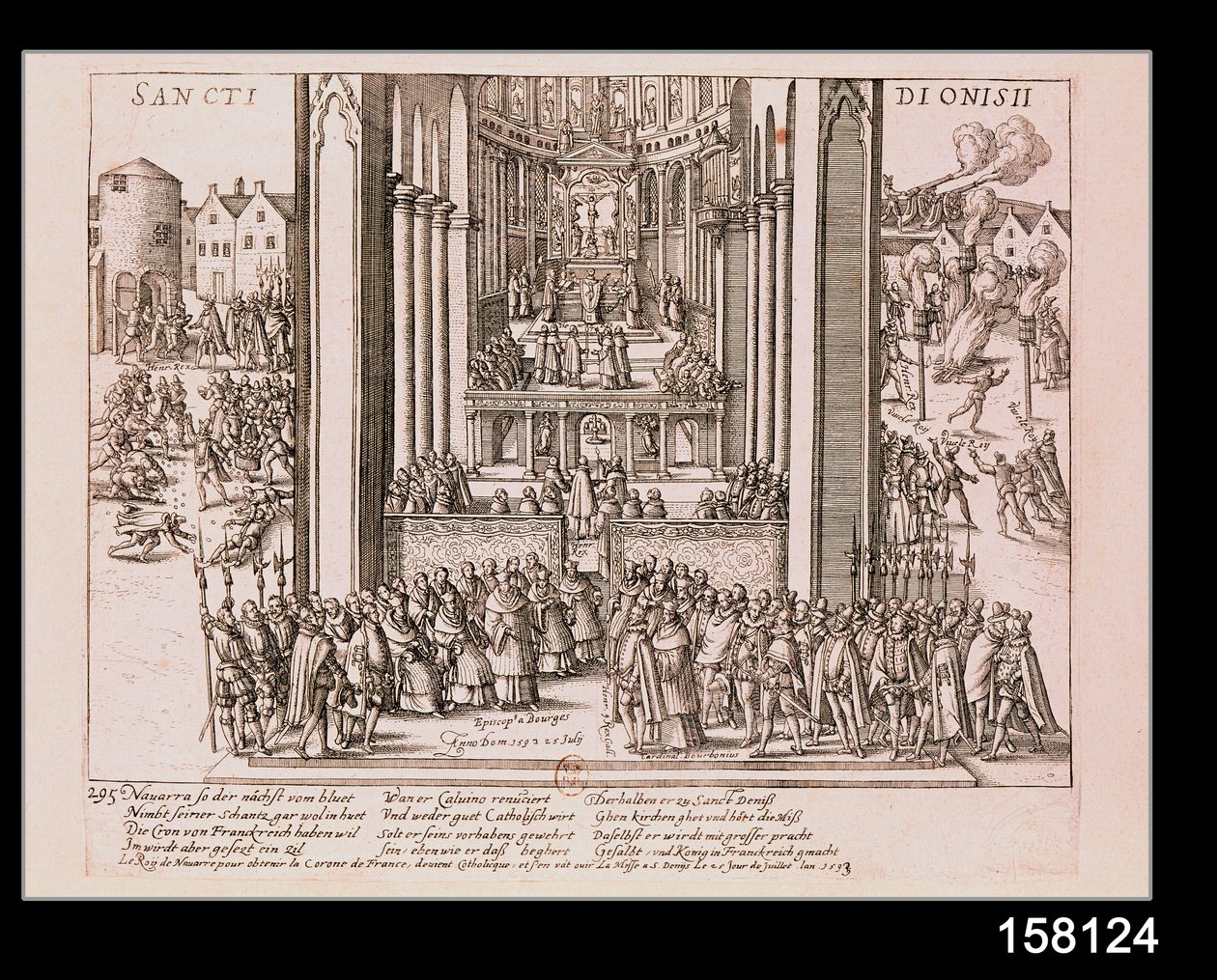 Abjuración de Enrique IV (1553-1610) en St. Denis el 15 de julio de 1593 de French School