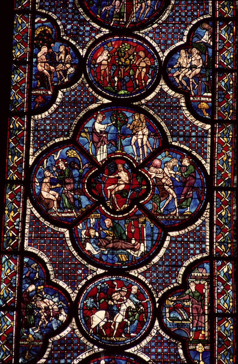 Ventana de Adán y Eva, siglo XIII de French School