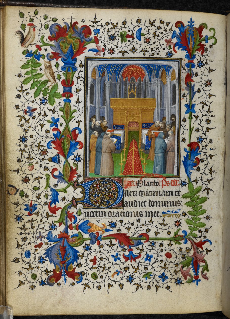Añadir 16997 f.171v Oficios de difuntos (Vísperas) de las Horas del Caballero, c.1420 (vitela) de French School
