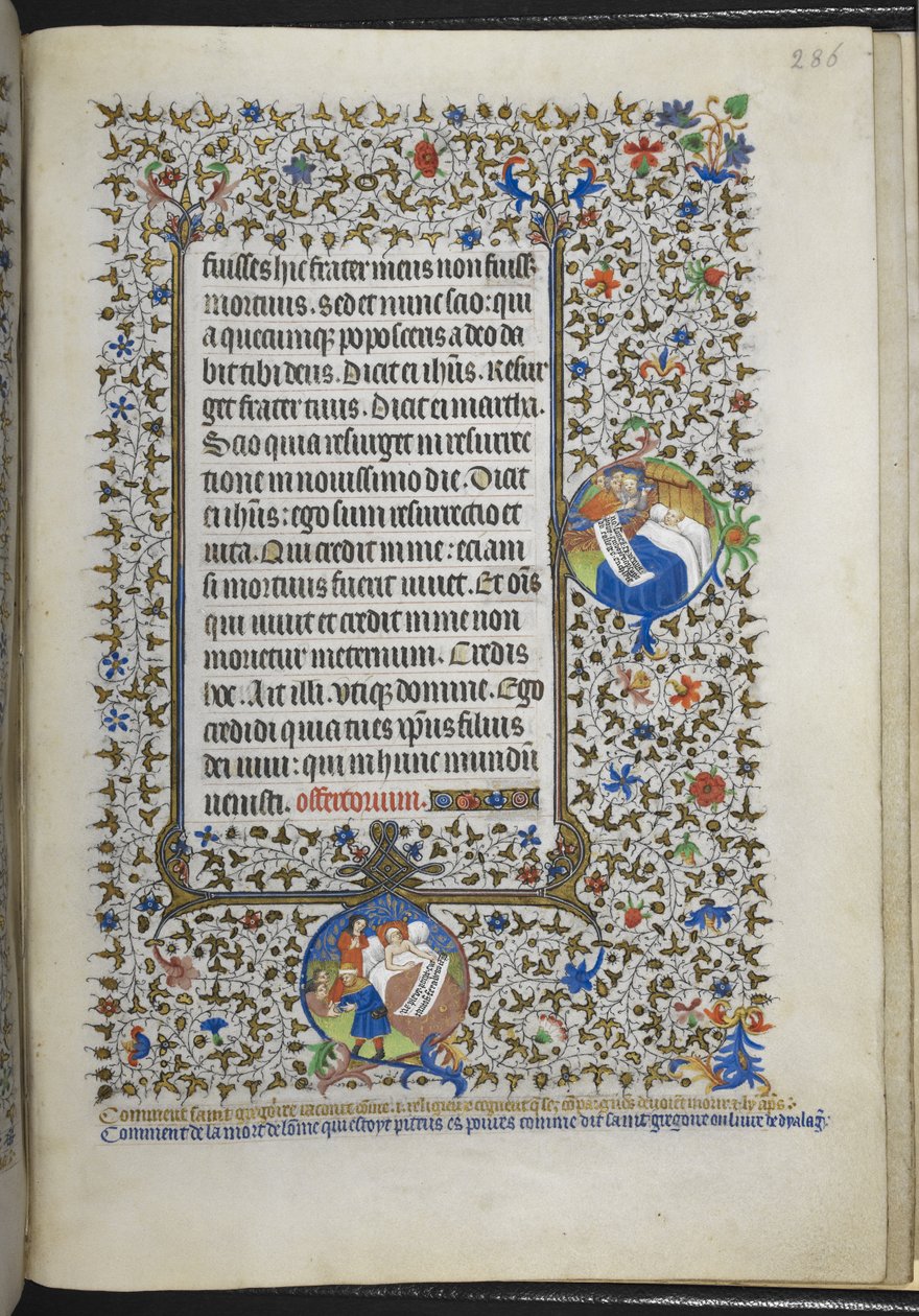 Add Ms 18850 f.286r Book of Hours (The Bedford Hours) c.1410-30 (tinta, color y oro sobre vitela) de French School